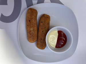 Seitan croquettes   at Roots Cafe in Cascais