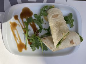 Burrata wrap (vegetarian)   at Roots Cafe in Cascais