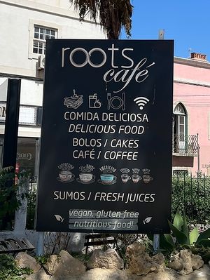   at Roots Cafe in Cascais