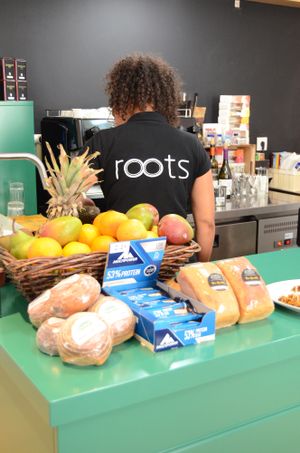 Happy staff  at Roots Cafe in Cascais
