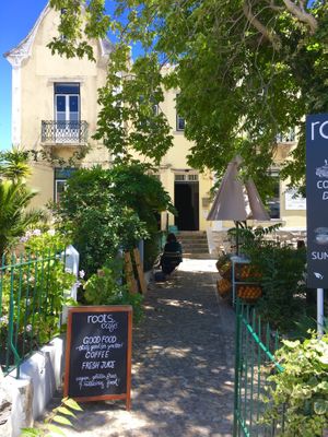 Front view at Roots Cafe in Cascais