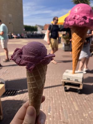 Vegan bosbessen ijs   at De IJszee in West-terschelling