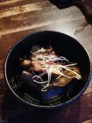 Nasu Nibitashi (Gebratene Aubergine in Soja Sauce) at Niko Niko Ramen in Berlin