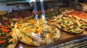 7 different vegan pizzas! at Pane e Tempesta in Rome