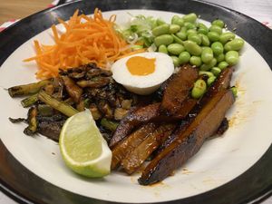 Avant Gard’n - that’s a vegan “egg”!  at Wagamama in Guildford