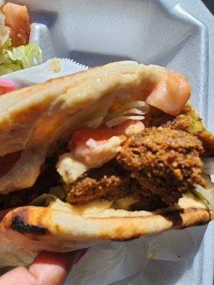 Falafel pita wrap at Jafar's Mediterranean Grill in Van Alstyne