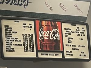 Menu part two   at Souvlaki in Blacksburg