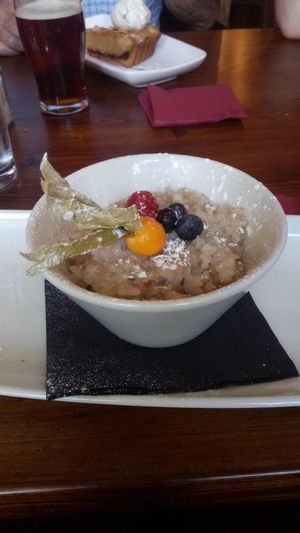 Vegan rice pudding  at The Crown and Anchor in Barnsley