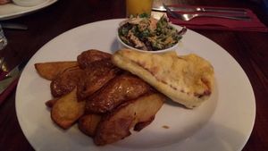 Vegan "Fish" and chips  at The Crown and Anchor in Barnsley