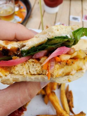 Tofu closeup at The Port Pub Bistro in Port Williams