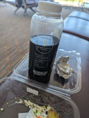 Black lemonade 3/5 at YWG - Green Carrot Juice Company in Winnipeg