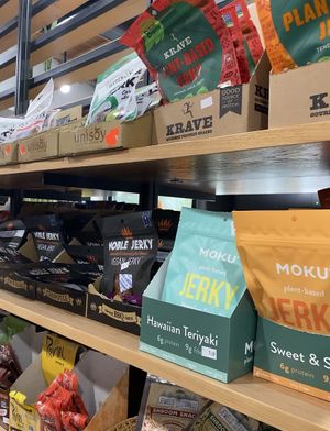 Vegan jerky! #Veganuary at Vegan Popup By XMarket in Venice