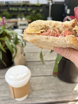 Chick pea melt  at Vegan Popup By XMarket in Venice