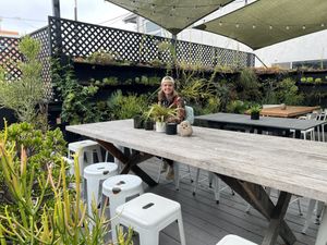 What a great seaside cafe/store!  at Vegan Popup By XMarket in Venice