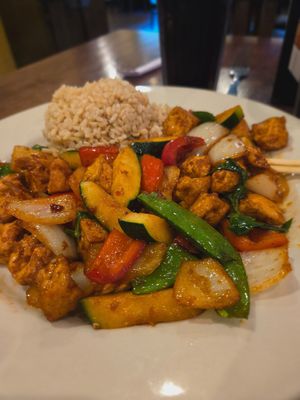 Vegetable Thai Basil with Bean Curd at Saisaki in Newport News