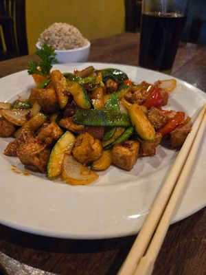 Vegetable Thai Basil with Tofu at Saisaki in Newport News