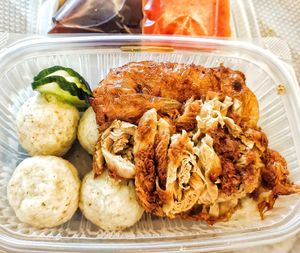 Chicken rice balls, good at No Meat Recipe Bakerway Cafe in Skudai