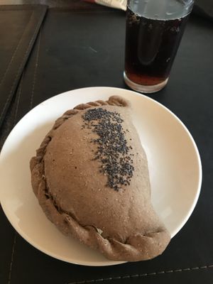  empanada seitán luco  at Emporio Delifrutos in El Quisco