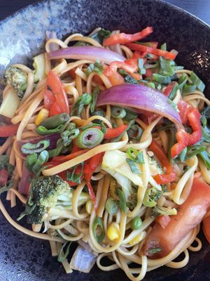 Tallarines saltados veggies at Cora Cora in West Hartford