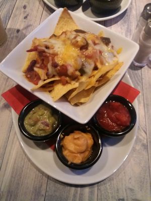 Nachos with three dips at Garden of Vegan in Ranelagh