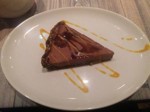 Sticky toffee ice cream cake at Garden of Vegan in Ranelagh