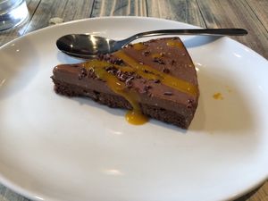 Chocolate ice cream cake  at Garden of Vegan in Ranelagh