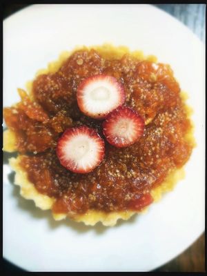 Aguaymanto Tartelet at Samadhi Veggie Food in Lima