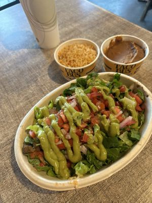 Burrito bowl with vegan steak strips   at Taco Bus in Clearwater