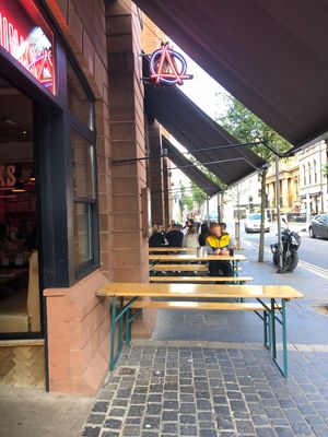 Outside seating  at Pizza Punks in Belfast