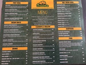 Menu in full at Hoi An Smoothie in Hoi An
