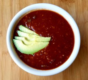 veg chilli at Beans and Barley Market & Cafe in Milwaukee