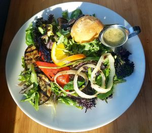 veg salad at Beans and Barley Market & Cafe in Milwaukee