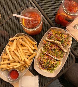 Fried broccoli tacos   at Southside Parlor in Seoul