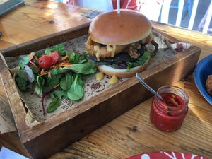 Burger  at Meraki Market Cafe in Paphos