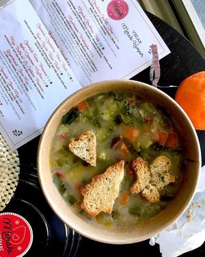 Christmas Confetti Soup from Vegan Meraki Hamper at Meraki Market Cafe in Paphos