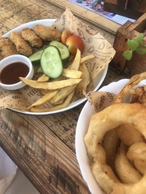 Kids menu (nuggets) at Meraki Market Cafe in Paphos