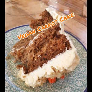 Vegan Carrot cake at Meraki Market Cafe in Paphos