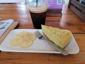 Lemon ginger cheesecake at Meraki Market Cafe in Paphos