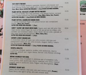 Breakfast menu at Meraki Market Cafe in Paphos