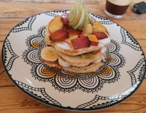 Tutti frutti pancakes at Meraki Market Cafe in Paphos