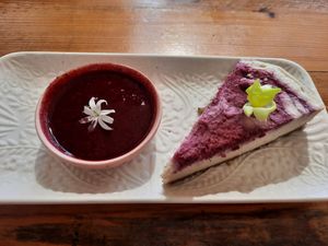 Cheese cake at Meraki Market Cafe in Paphos