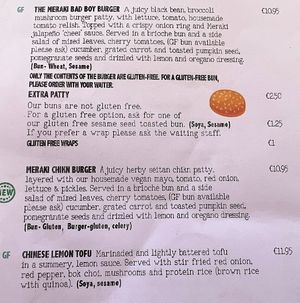 menu part 1  at Meraki Market Cafe in Paphos