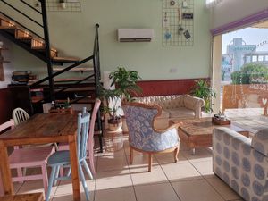 Lounge corner at Meraki Market Cafe in Paphos
