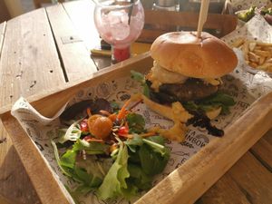 The Meraki Bad Boy Burger at Meraki Market Cafe in Paphos