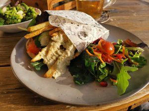 Jackfruit Gyros (with Tzaziki) at Meraki Market Cafe in Paphos