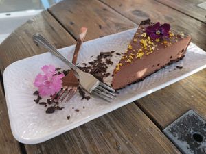 Chocolate-Orange Cheesecake 🤤 at Meraki Market Cafe in Paphos
