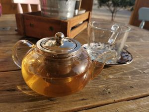 Lavender Tea Pot at Meraki Market Cafe in Paphos