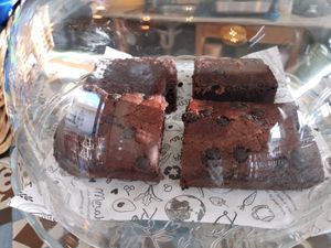 Plain chocolate Brownie at Meraki Market Cafe in Paphos