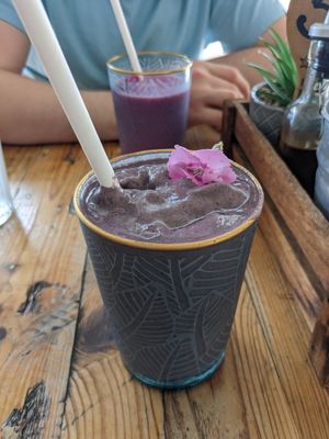 Veggie bomb smoothie at Meraki Market Cafe in Paphos