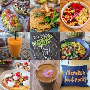 Delious vegan food choices at @merakimarketcafepaphos at Meraki Market Cafe in Paphos